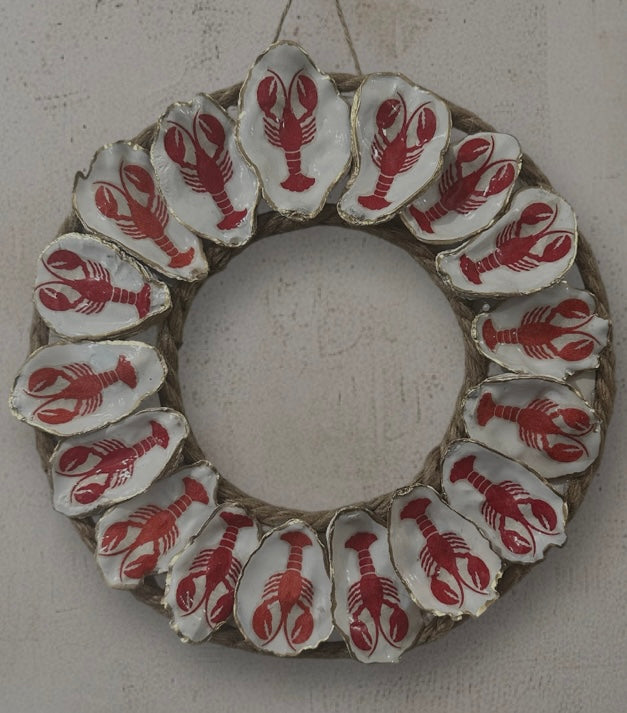 Oyster Shell Lobster Wreath