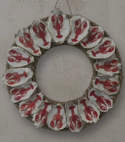 Oyster Shell Lobster Wreath