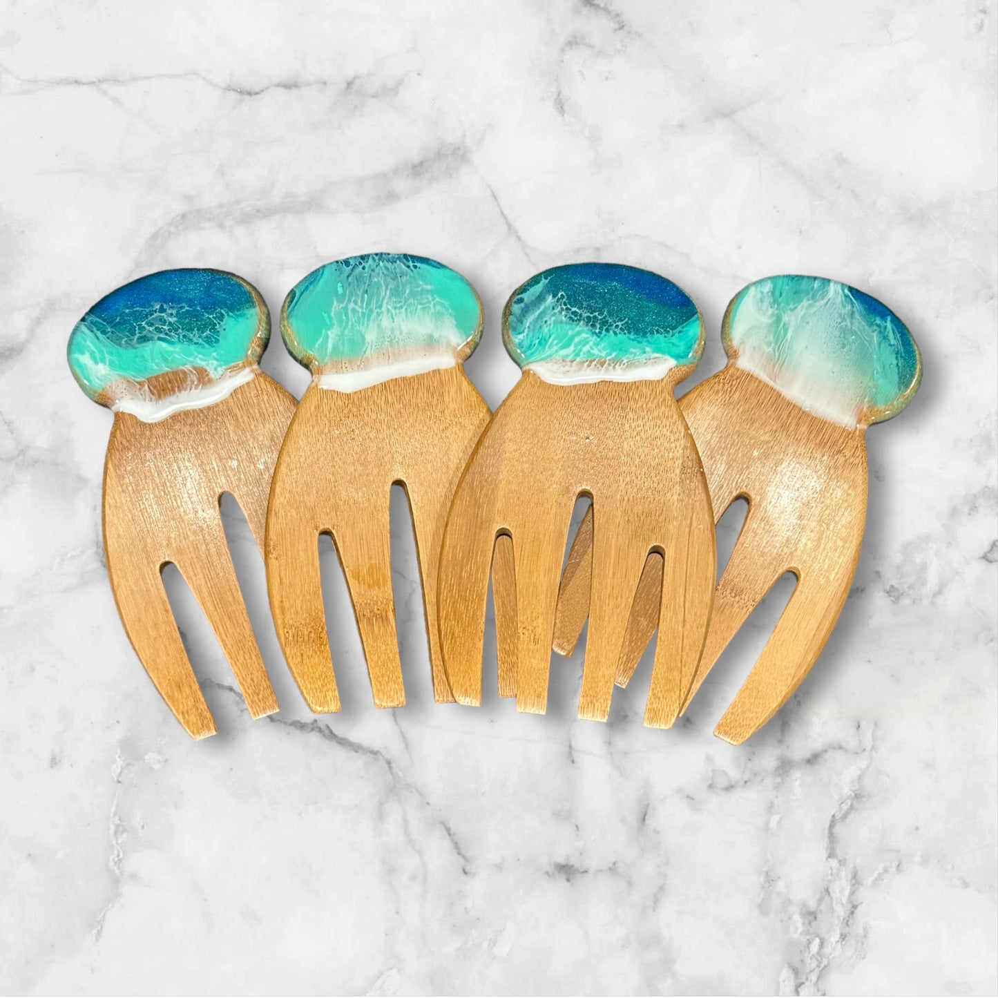 Beach Inspired Resin Salad  Hands